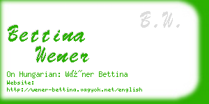 bettina wener business card